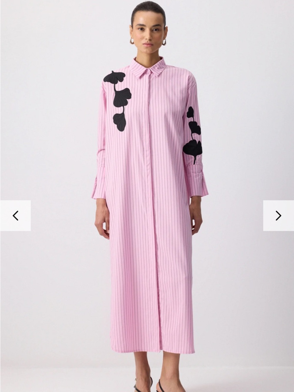 Touche Prive EMBROIDERY DETAILED SHIRT DRESS Size L